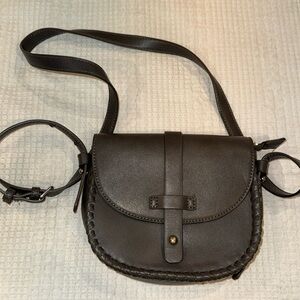 Gray cross body bag